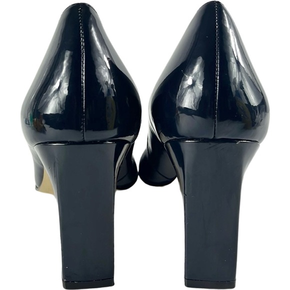 Anne Klein Navy Patent Leather Heel Size 9 - Picture 4 of 9